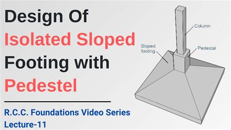 Design of Isolated footing with Pedestal | RCC Foundations | Lecture-11 | Technical Civil - YouTube