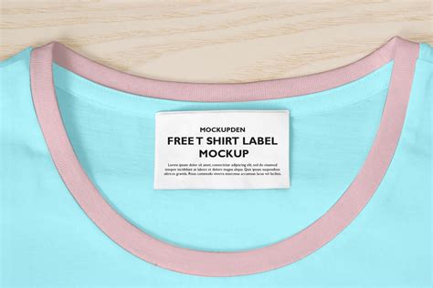 Free T-Shirt Label Mockup PSD Template - Mockup Den