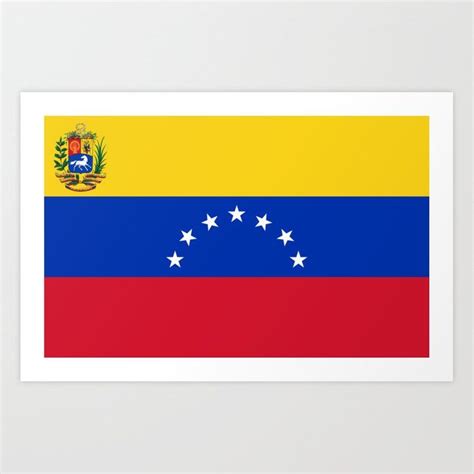 Bandera Venezuela 7 Estrellas Art Print | Graphic-design, Venezuela ...