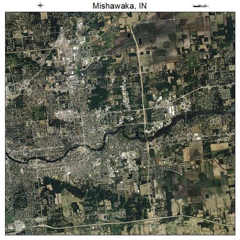 Aerial Photography Map of Mishawaka, IN Indiana