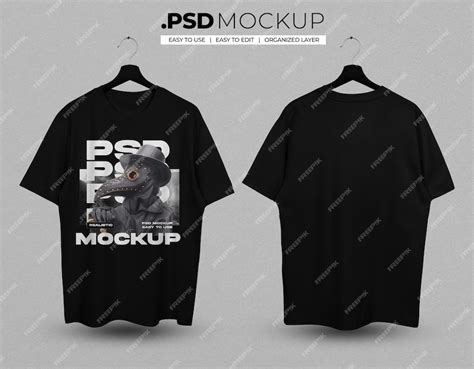 Front Back Oversized TShirt Mockup | Premium AI-generated PSD