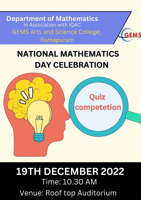 NATIONAL MATHEMATICS DAY | GemsCollege