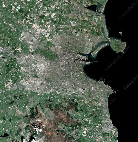 Dublin, Ireland, satellite image - Stock Image - C003/7479 - Science ...