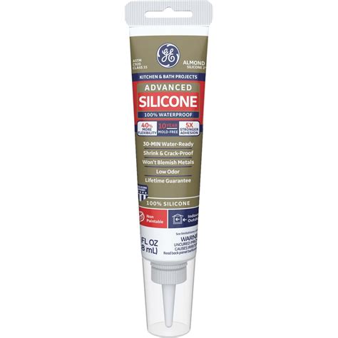 GE 28055 2.8 oz. Almond Silicone Caulk Tube - Walmart.com - Walmart.com