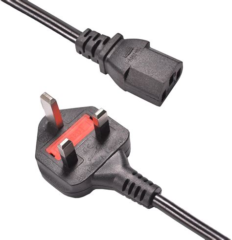 QK UK Kettle Lead 3M Power Cable 0.5M, 1M, 1.8M, 5M 3-Pin Mains 90 ...