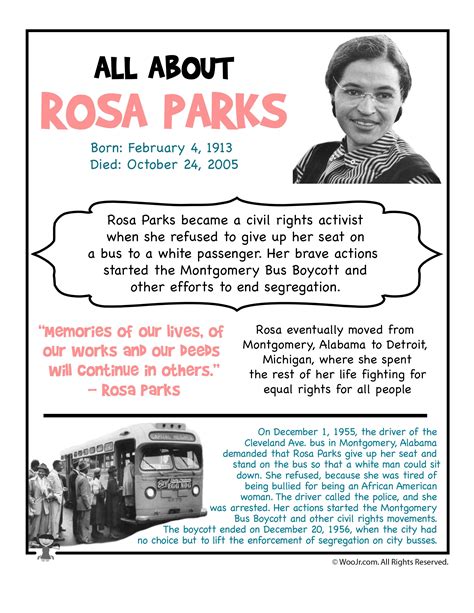 Facts About Rosa Parks For Kids | Images and Photos finder