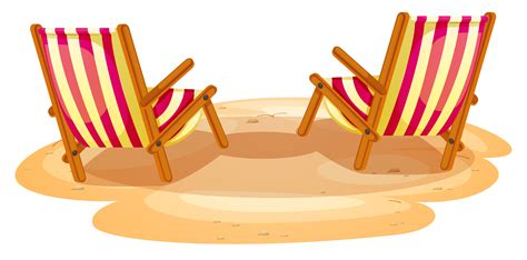 Two beach chairs 417869 Vector Art at Vecteezy