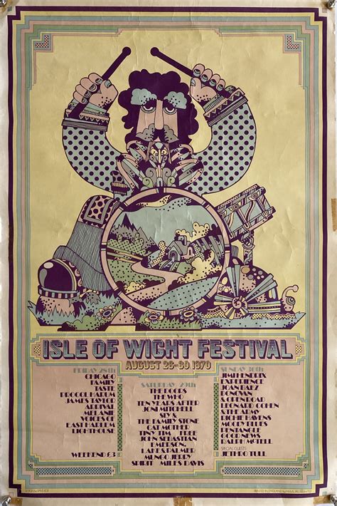 Lot 324 - ISLE OF WIGHT FESTIVAL 1970 ORIGINAL POSTER.