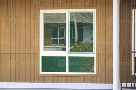 Modern window frame outside the house 13002688 Stock Photo at Vecteezy