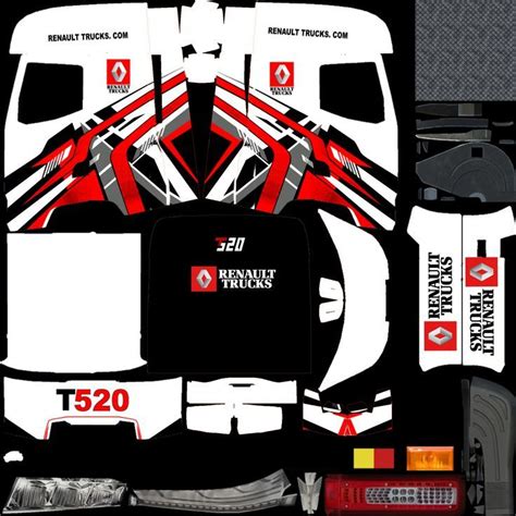 Renault Range T 520 SPORTS Skin - Truck Simulator ultimate Skins | Camión personalizado ...