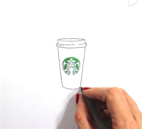 Cartoon Starbucks Drink Drawing Follow along easy art lesson for all ages