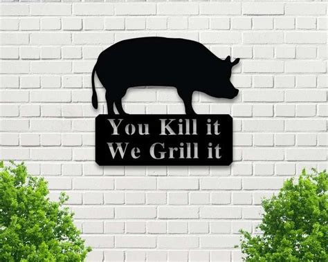 Personalized BBQ Sign Grill Sign Barbecue Sign Outdoor Kitchen Backyard ...