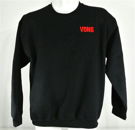 Gildan VONS Grocery Store Employee Uniform Black Sweatshirt NWT | Grailed