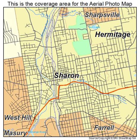 Aerial Photography Map of Sharon, PA Pennsylvania