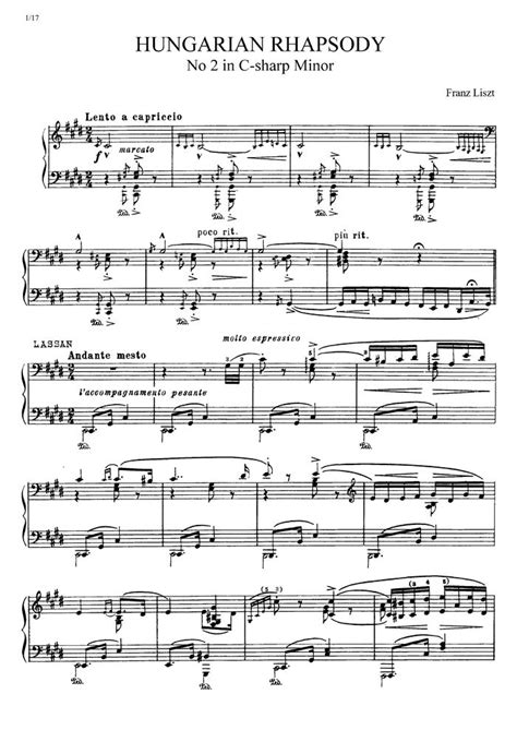 Hungarian Rhapsody No.2 free sheet music by Liszt | Pianoshelf