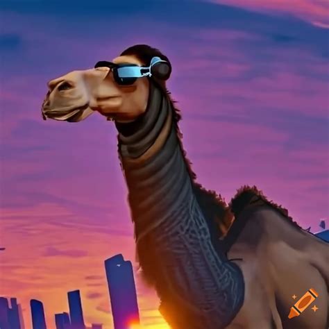 Meme of a camel with sunglasses and campbell university text on Craiyon