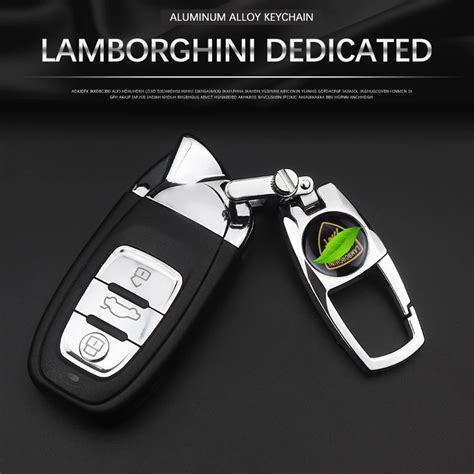 Dedicated to Lamborghini key chain badge logo logo keychain metal Lamborghini logo key ring auto ...