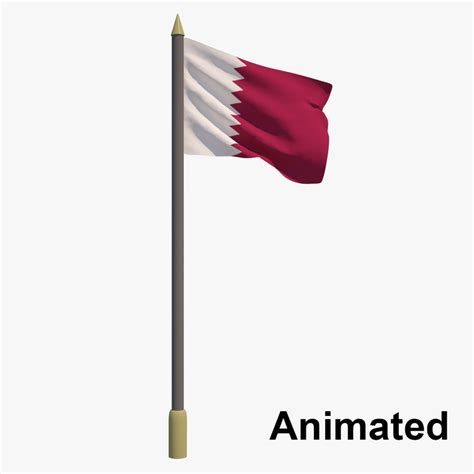 Flag qatar - animation 3D model - TurboSquid 1189966