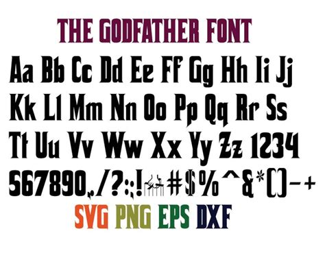 THE GODFATHER FONT / The Godfather Alphabet / The Godfather | Etsy