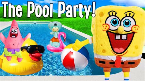 Spongebob's Pool Party! - Spongebob SquarePants Plush - YouTube