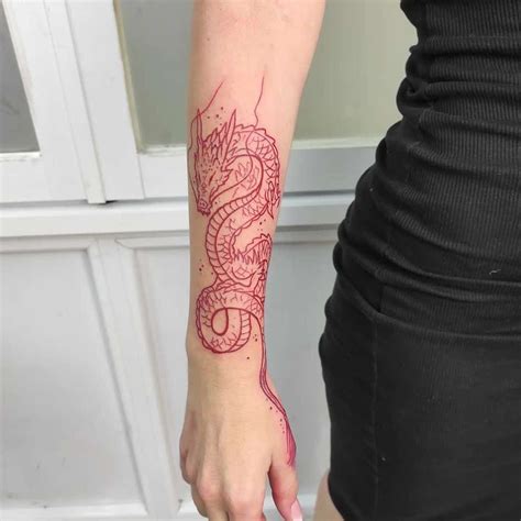 Red Dragon Around The Arm Tattoo Design | Around arm tattoo, Dragon ...