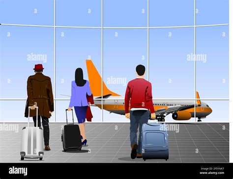 Airport scene . Vector 3d illustration for designers Stock Vector Image ...