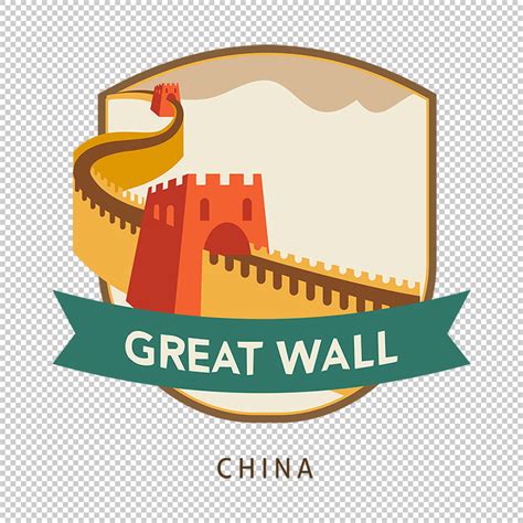 Great Wall iconic elements vector eps png