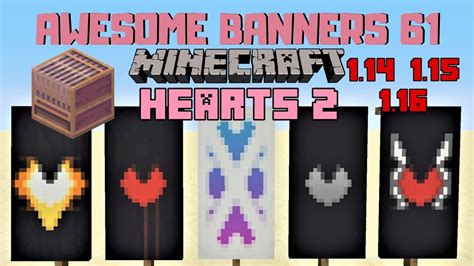 5 AWESOME MINECRAFT BANNER DESIGNS WITH TUTORIAL! #61 [LOOM] - YouTube