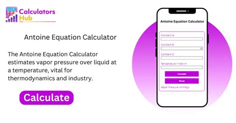 Antoine Equation Calculator Online