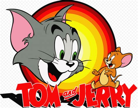 Tom And Jerry Logo Text With Characters PNG | Tom and jerry cartoon ...