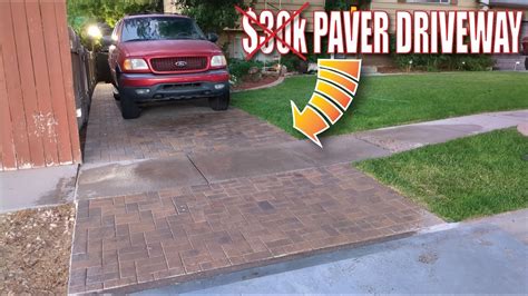 Paver Driveway DIY 1/10 the cost - YouTube