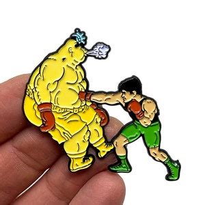 Mike Tyson's Punch Out Little Mac Vs King Hippo Enamel Pin or Magnet Classic NES Game Art Retro ...