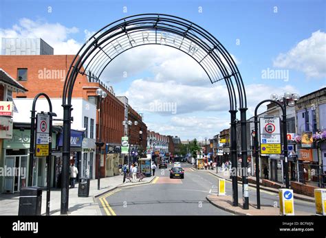 Town entrance sign, Station Road, Harrow, London Borough of Harrow Stock Photo: 24931725 - Alamy