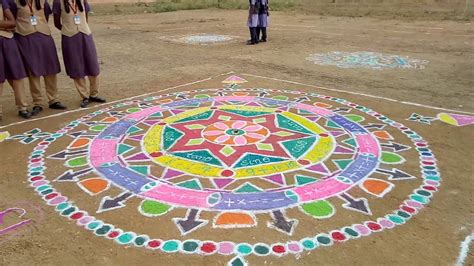 Maths Rangoli / Maths muggulu / Math Rangoli - YouTube