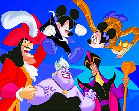 Disney Villains And Mickey Mouse Paint By Numbers - Numeral Paint Kit