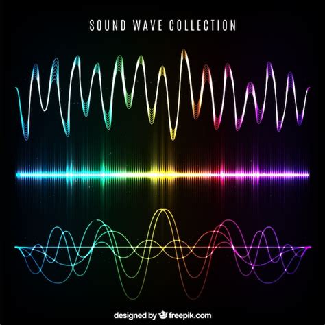 Collection of different types of sound waves Vector | Free Download