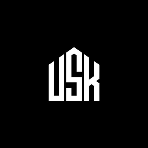 USK letter logo design on BLACK background. USK creative initials ...