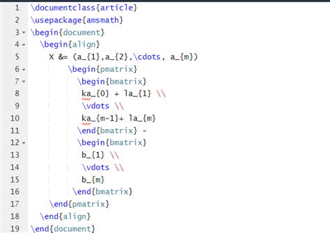 How to Write and Use a Column Vector in LaTeX