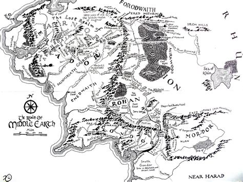 High Resolution Map Of Middle-Earth? : Lotr - Printable Lord Of The Rings Map - Printable Maps