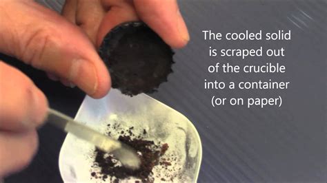 Carbon reduction of Copper Oxide - YouTube