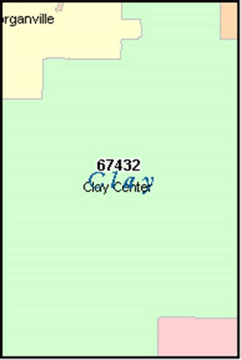 CLAY County, Kansas Digital ZIP Code Map