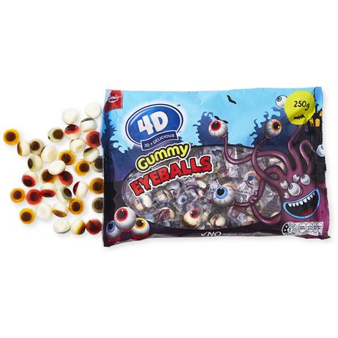 Halloween Natural 4D Gummy Eyeballs 250g | BIG W