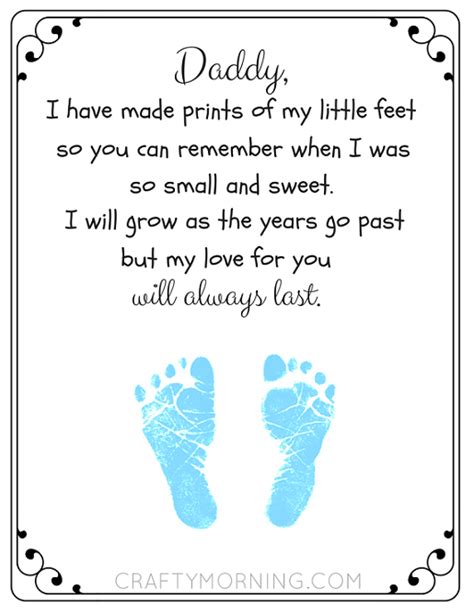 Free Printable Father's Day Footprint Poem - Crafty Morning