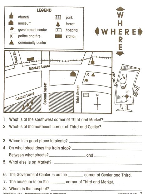 Map skills worksheets, Map skills, Map worksheets