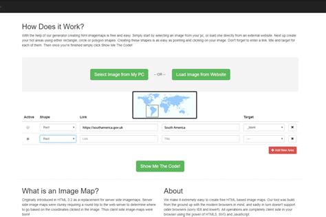 Image Map Generator : Responsive Online HTML Editor Mapping Tool