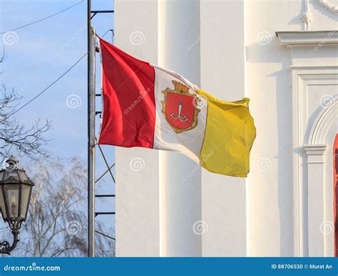 Odessa Flag Near Odessa City Hall, Ukraine Stock Photo - Image of community, town: 88706530