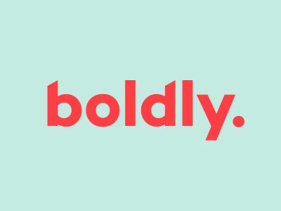 Boldly logo by Hillary Jones on Dribbble