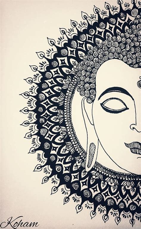 Buddha Drawing by Koham Arts - Fine Art America