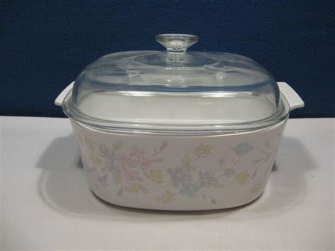 Vintage Corningware Pastel Bouquet 1 Liter With Lid | eBay