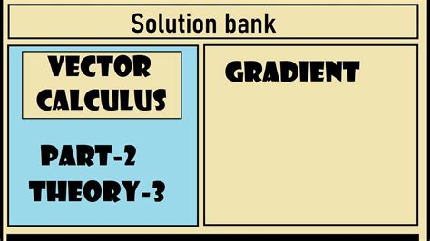 Gradient || Vector calculus - YouTube